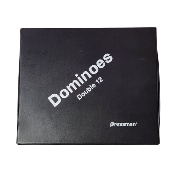 Pressman Double 12 Dominoes 91 Tiles Tournament Edition Vtg 90s Vinyl Case - Picture 9 of 12